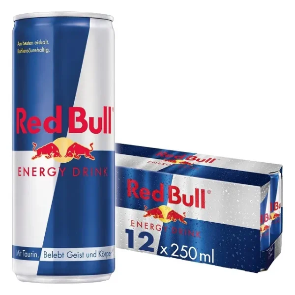 Palette de Redbull 250ml – Boisson énergisante en pack, revitalisation et énergie
