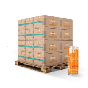 Pack de 24 canettes slim 250ml Red Bull Abricot – boisson énergisante au goût abricot-fruits rouges