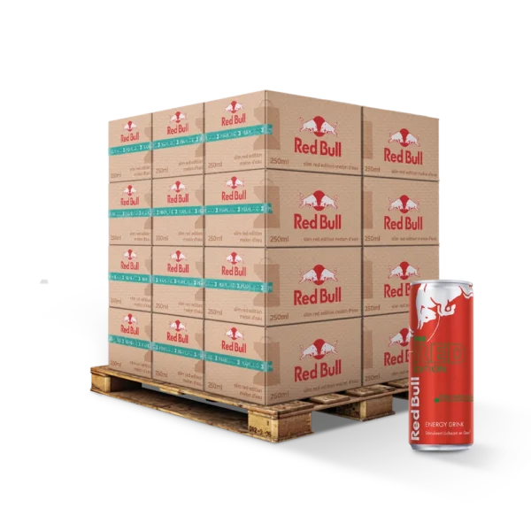Pack de 24 canettes slim 250ml Red Bull Red Edition – Boisson énergisante goût fruits rouges