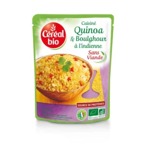 Quinoa et boulghour bio 220g – mélange de céréales 100 % bio en sachet