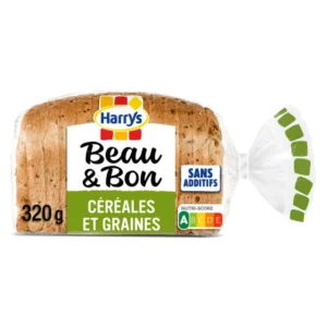 Pain de mie aux céréales 320g moelleux et riche en fibres