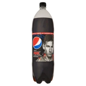 Bouteille de 2L de soda gazeuse zéro PEPSI, sans sucre et rafraîchissante