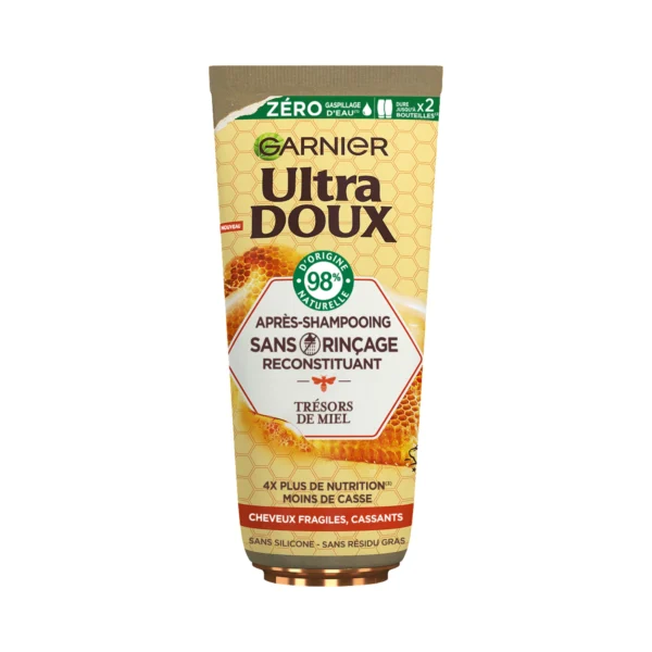 Flacon de démêlant sans rinçage au miel pour cheveux, soin naturel nourrissant et facile à appliquer