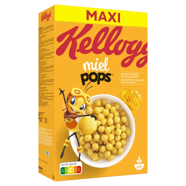 Boîte de céréales Miel Pops Kellogg's 500g – céréales au miel croustillantes