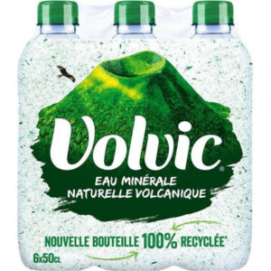 Pack 6x50cl d’eau de source naturelle Volvic, pureté et fraîcheur dans chaque bouteille