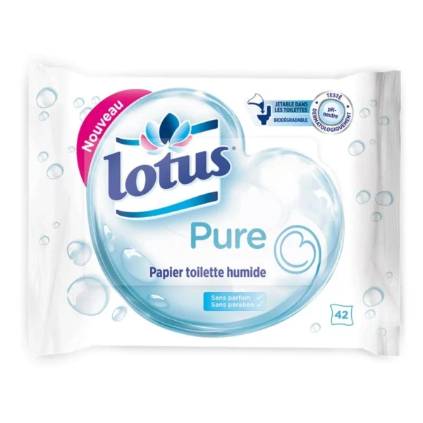 Papier toilette humide Kleenex Pure – paquet de 42 lingettes – douceur et hygiène optimale