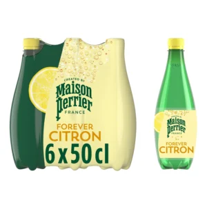 Boisson gazeuse aromatisée citron 6x50cl - MAISON PERRIER, pack de 6 bouteilles de 50cl