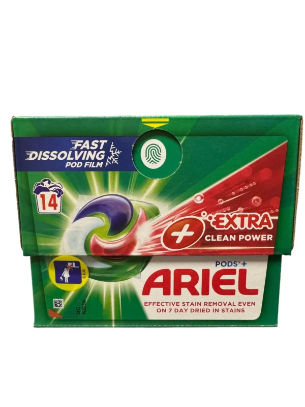 Boîte de 14 capsules de lessive Extra Ariel – Efficacité de lavage en profondeur