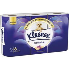 Papier toilette coussiné KLEENEX x6 rouleaux - Douceur et confort