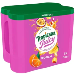 Boisson aux Jus de Fruits Tropicana Saveur Tropical 6x33cl – Pack de 6 canettes