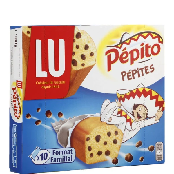 Biscuits Pépito LU aux pépites de chocolat, paquet de 10 x 300g