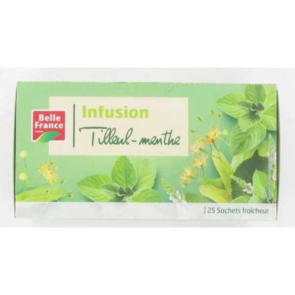 Infusion tilleul menthe x25, pour une pause détente et fraîcheur naturelle