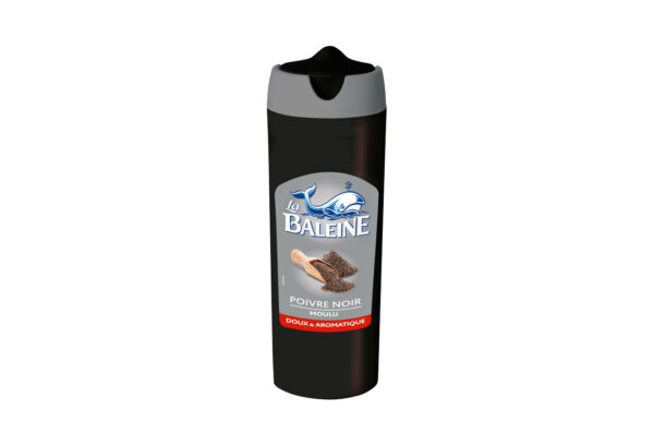 Poivre noir moulu La Baleine 40g en flacon – saveur intense et authentique