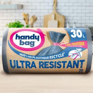 Sac poubelle 50L ultra résistant Handy Bag, lot de 10 sacs