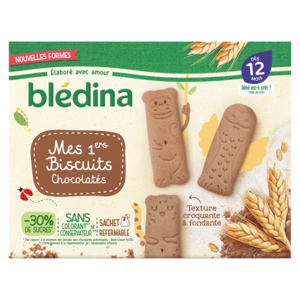Biscuits bébé chocolatés dès 12 mois – BLEDINA Mes 1ers, sachet 150g