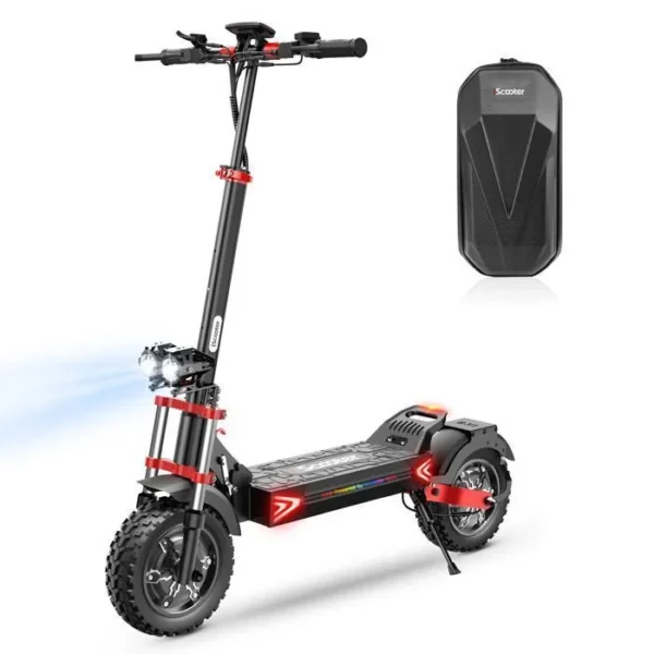 Trottinette électrique ISCOOTER iX8 – Vue de profil, puissance et autonomie optimisées